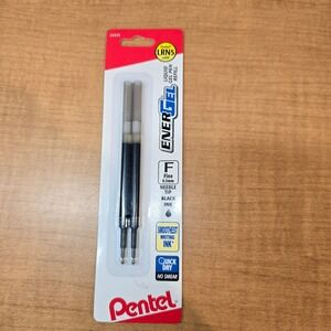 Pentel LRN5 refill Energel Liquid Gel Pen Refill 0.5 Fine Black Pen Pack of 2